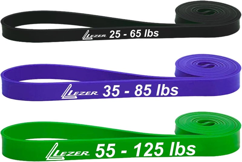 LEZER Resistance Bands - Pull Up Bands for Home Gym Fitness, Stretching, Physical Therapy & Training - Includes Instruction - Image 1